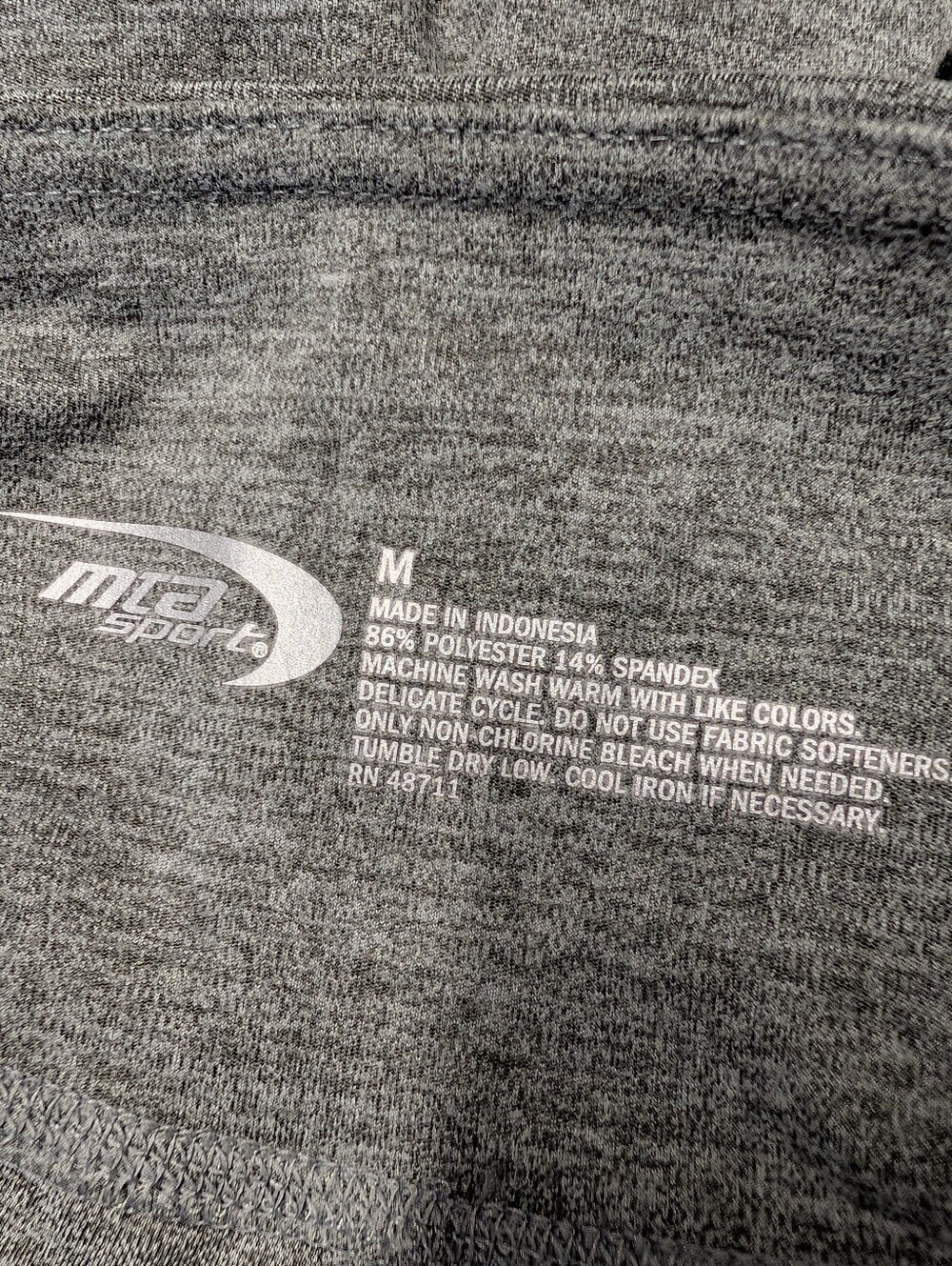 MTA Sport Gray Leggings  Side Pockets High Rise Activewear Women's Size M NWT - Picture 6 of 6
